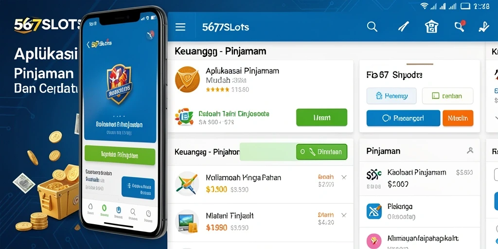 Antarmuka ramah pengguna 567SLOTS untuk pengajuan pinjaman.