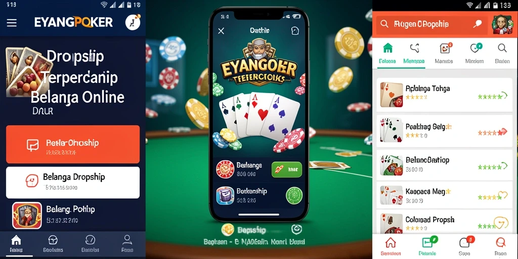 Antarmuka pengguna aplikasi EYANGPOKER yang intuitif dan menarik.