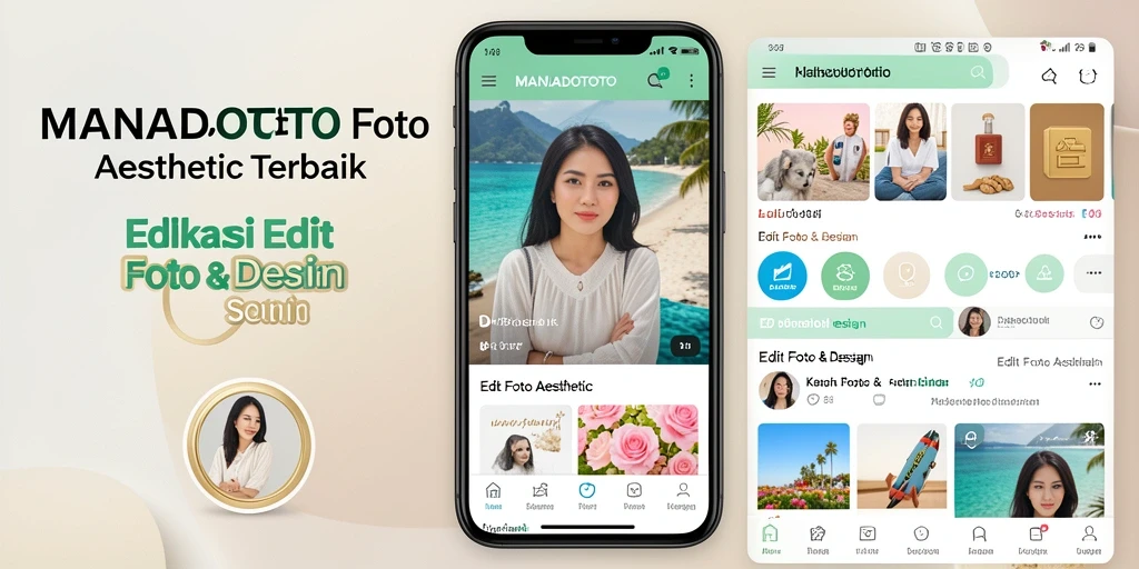 Screenshot utama MANADOTOTO yang menampilkan antarmuka edit foto aesthetic.