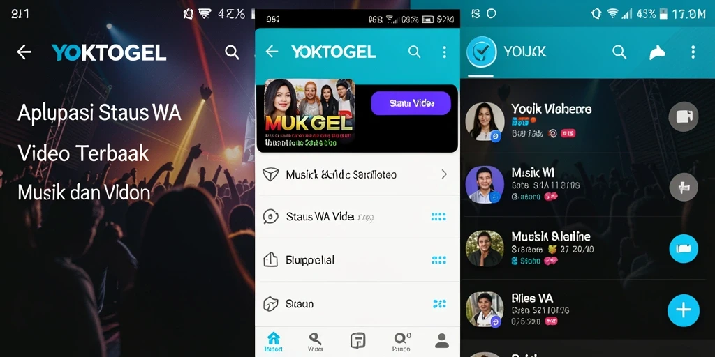Tampilan antarmuka aplikasi YOKTOGEL untuk Status WA Video.